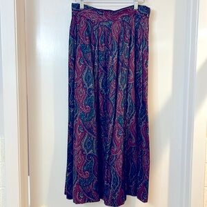Vintage paisley skirt by Elliott Lauren, size 10